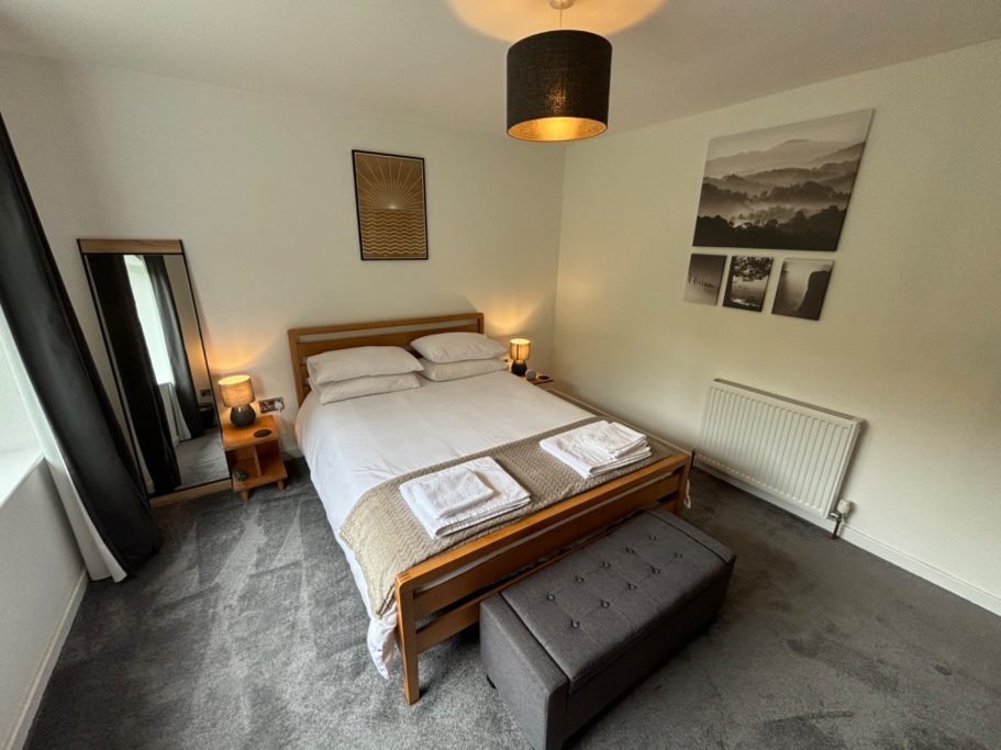 Master bedroom king size bed